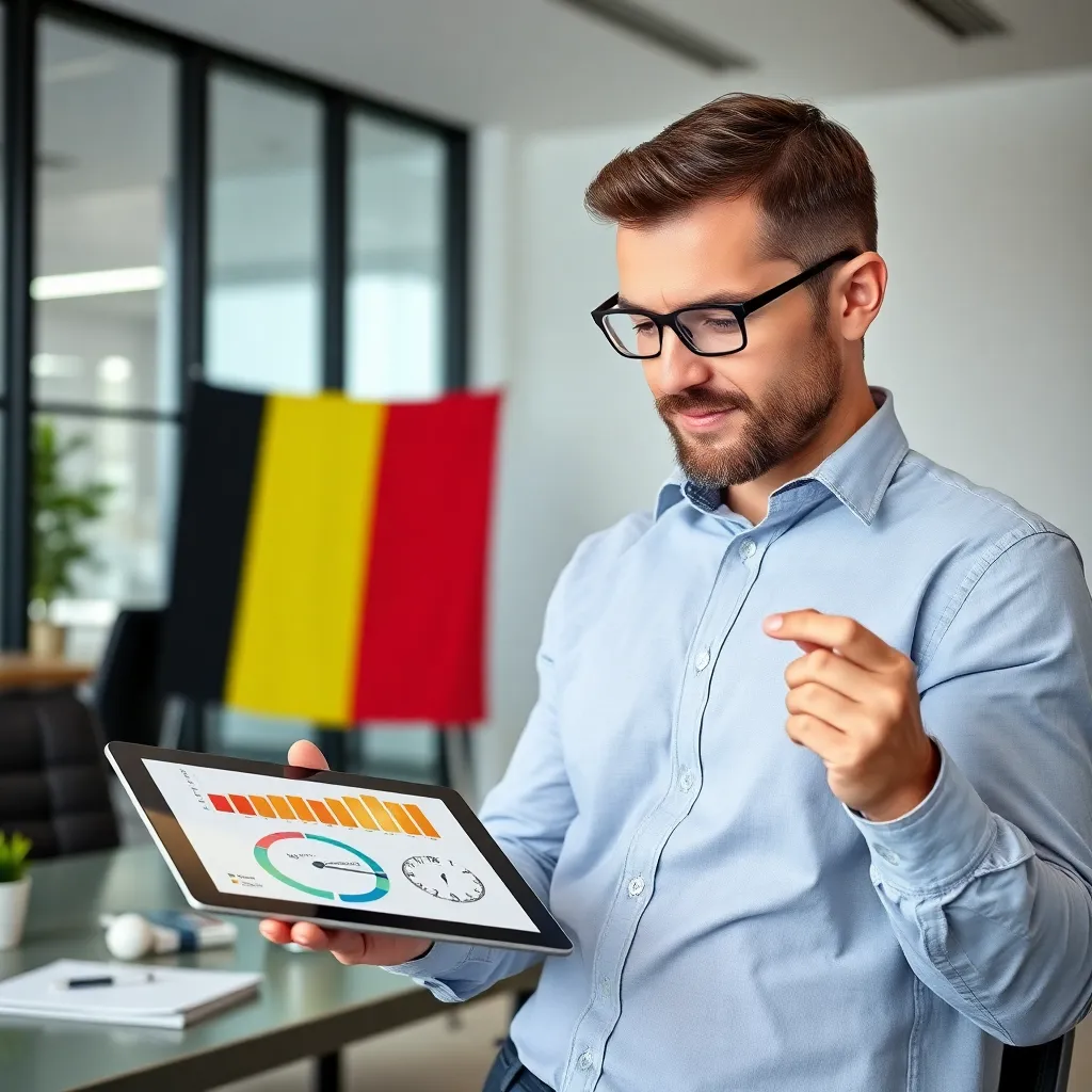 Persoon die een tijdsaudit uitvoert op een tablet