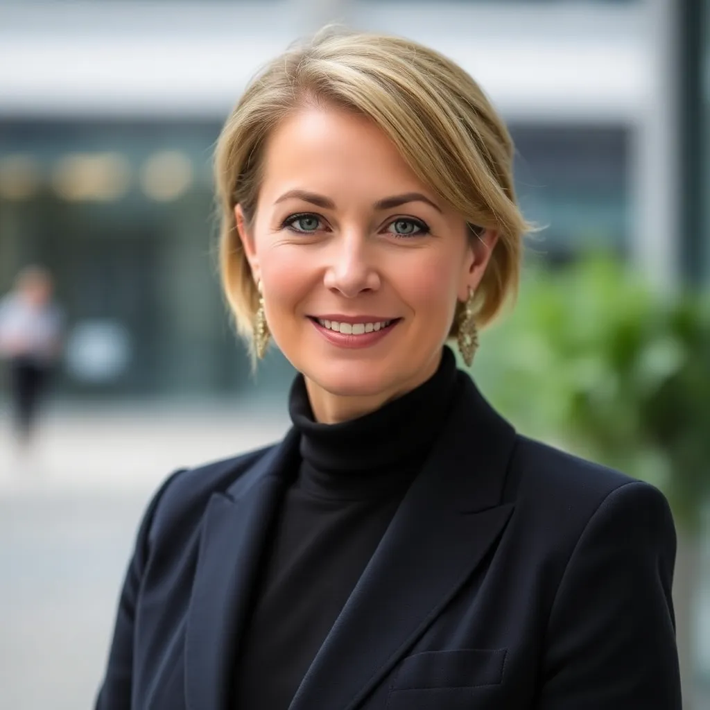 Portret van Sophie Martens, CEO van een Belgisch technologiebedrijf